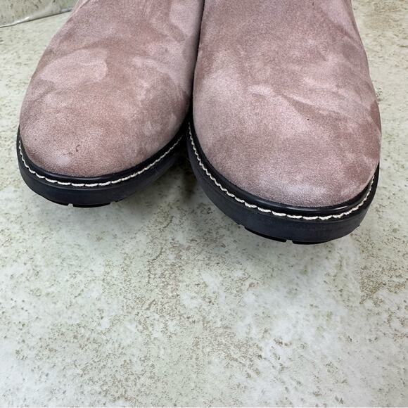 SAM EDELMAN Women's Sz 9 Pryce Beige Leather Suede Waterproof Ankle Booties - Picture 12 of 16